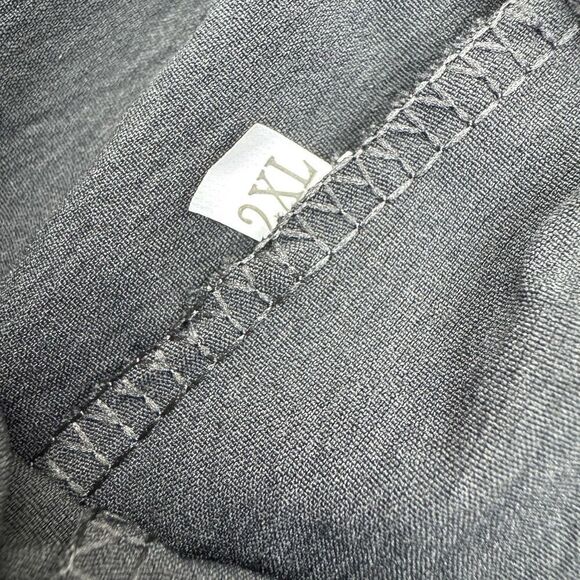 Black Loose Drawstring Pants Wide Leg Pockets Lightweight Size 2XL - Picture 3 of 9